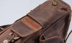 Vintage Cool Leather Mens Backpack Large Travel Bag Hiking Bag for men