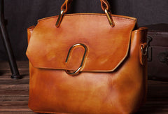 Handmade Leather handbag purse shoulder bag for women leather shopper bag - EverHandmade