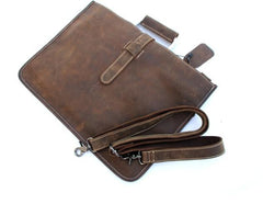 Slim Leather Mens Cool Briefcase Work Bag Business Bag Laptop Bag for men
