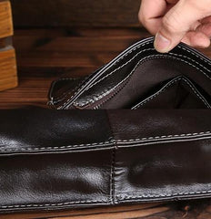 Cool Coffee Small Square Leather Mens Side Bag Messenger Bag Shoulder Bag for Men