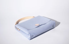Handmade Leather Gray Womens Handbag Cute Shopper Purses for Women