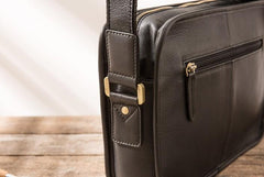 Cool Leather Mens Small Messenger Bags Shoulder Bag  for Men