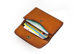 Leather Mens Card Wallet Front Pocket Wallet Small Slim Wallets Change Wallets for Men