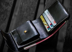 Handmade Leather Boa Skin Tooled Mens billfold Wallet Cool Small Wallet for Men