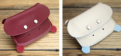 Cute LEATHER Womens Small Hippo Change Wallet Leather Card Wallet FOR Women