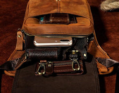 Cool Biker Mens Leather Drop Leg Bag Belt Pouch Waist Bag Side Bag Shoulder Bag for Men