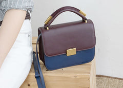 Stylish Leather Womens Small Handbag Work Purse Shoulder Bag for Women