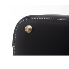 Handmade Womens Black Leather Tote Handbag Purse Birds Tote Bag for Women
