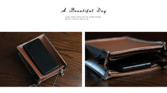 Cute Brown Leather Phone Purse Women Side Bag Box Phone Crossbody Purse For Women