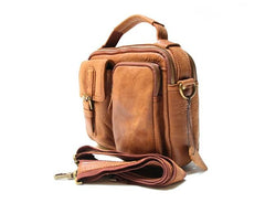 Cool Leather Mens Small Messengers Bag Shoulder Bags for Men
