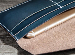 Handmade Leather Long Wallets for men Envelope Bifold Men Long Wallet