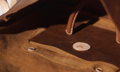 Handmade Leather Tan Mens Messenger Bag Cool Handbag Briefcase for Men