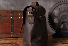 Handmade Cool leather mens Briefcases vintage laptop Briefcase Business Briefcase - EverHandmade