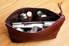 Genuine Leather Long Wallet Zipper Clutch Wallet Coin Change Makeup Wallet Purse For Women