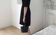 Cute Leather Black Womens Mini Box Purse Handbag Barrel Shoulder Bag for Women