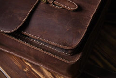 Vintage Brown Leather Mens Backpack Satchel Backpack School Backpack for men