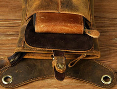 Cool Biker Leather Drop Leg Bag Mens Belt Pouch Waist Bag Shoulder Bag for Men