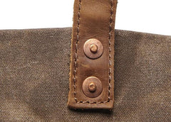 Mens Waxed Canvas Tote Bag Canvas Shopper Bags Canvas Shoulder Bags for Men