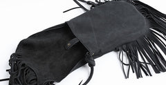 Handmade WOMENs LEATHER Tassels Shoulder Bag Vintage Crossbody Purse With tassels