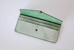 Handmade LEATHER Womens Long Wallet Leather Envelope Long Wallet FOR Women