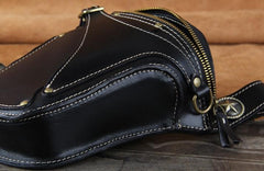 Leather Belt Pouch Mens Small Cases Waist Bag Hip Pack Belt Bags for Men
