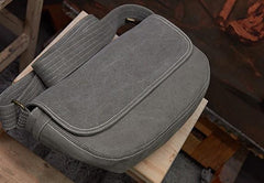 Mens Canvas Gray Cool Messenger Bag Side Bag Shoulder Bag for Men