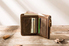 Cool Canvas Mens Small Wallet Bifold Vintage billfold Wallets for Men