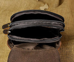 Small Mens Leather Belt Pouch Holster Belt Cases Cell Phone Waist Pouch for Men