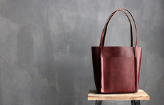 Stylish LEATHER Brown WOMEN Tote Bag Tote Shoulder Purses FOR WOMEN