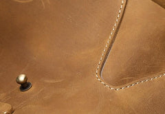 Vintage Unique Cool Leather Small Messenger Bag for men Shoulder Bag for men