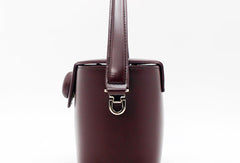 Genuine Leather Doctor Bag Bucket Bag Handbag Shoulder Bag for Women Leather Crossbody Bag - EverHandmade