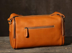 Leather Mens Cool Shoulder Bag Barrel Bag Messenger Bag for men