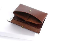 Leather Mens Front Pocket Wallet Small Wallet Card Wallet Change Wallets for Men
