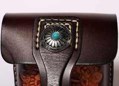 Leather Belt Pouch Mens Small Cases Waist Bag Hip Pack Belt Bag Fanny Pack Bumbag for Men