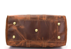 Vintage Leather Mens Large Weekender Bag Travel Bag Duffle Bag