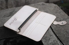Handmade Mens Vintage Leather Long Biker Wallet Cool Long Chain Wallet for Men