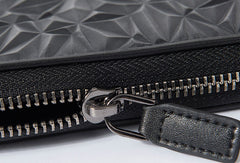 Genuine Leather billfold Diamond wallet purse women vintage Zipper small wallet