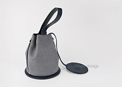 Cute Yellow Leather Womens Mini Bucket Purse Handbag Barrel Shoulder Bag for Women