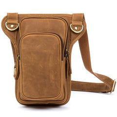 Leather Mens Cool Sling Bag Crossbody Bag Chest Bag for men