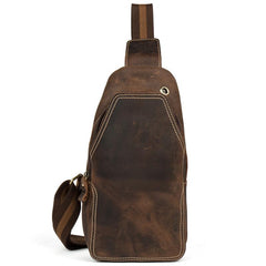 Leather Mens Cool Sling Bag Crossbody Bag Chest Bag for men