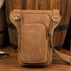 Leather Mens Cool Sling Bag Crossbody Bag Chest Bag for men