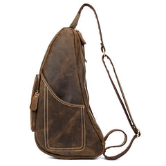Leather Mens Cool Sling Bag Crossbody Bag Chest Bag for men