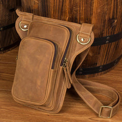 Leather Mens Cool Sling Bag Crossbody Bag Chest Bag for men