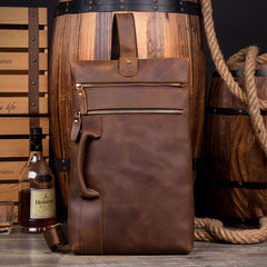 Leather Mens Cool Sling Bag Crossbody Bag Chest Bag for men