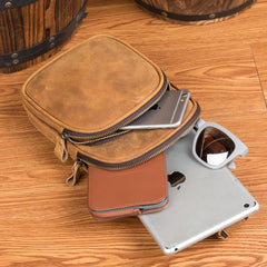 Leather Mens Cool Sling Bag Crossbody Bag Chest Bag for men
