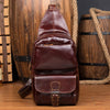 Leather Mens Cool Sling Bag Crossbody Bag Chest Bag for men