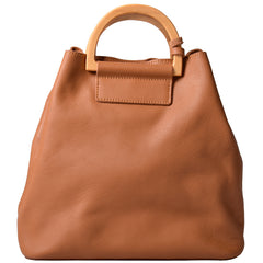 Leather Women Bucket Bag Handbag Shoulder Bag For Women with Tassels