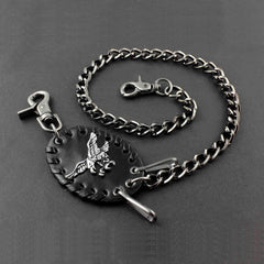 Solid Stainless Steel Eagle Wallet Chain Cool Punk Rock Biker Trucker Wallet Chain Trucker Wallet Chain for Men