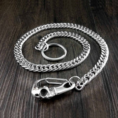 Solid Stainless Steel Skull Wallet Chain Cool Punk Rock Biker Trucker Wallet Chain Trucker Wallet Chain for Men