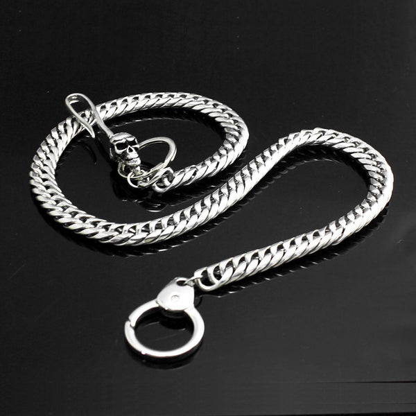 28 Inch Solid Stainless Steel Skull Wallet Chain Cool Punk Rock Biker Trucker Wallet Chain Trucker Jean Chain for Men